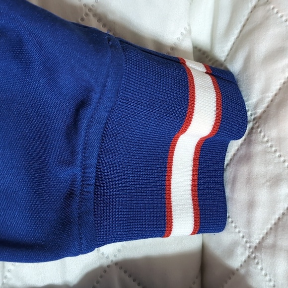 Vintage Woman's Blue Soccer Track Jacket with Flag of United Kingdom,XL. - Picture 5 of 10